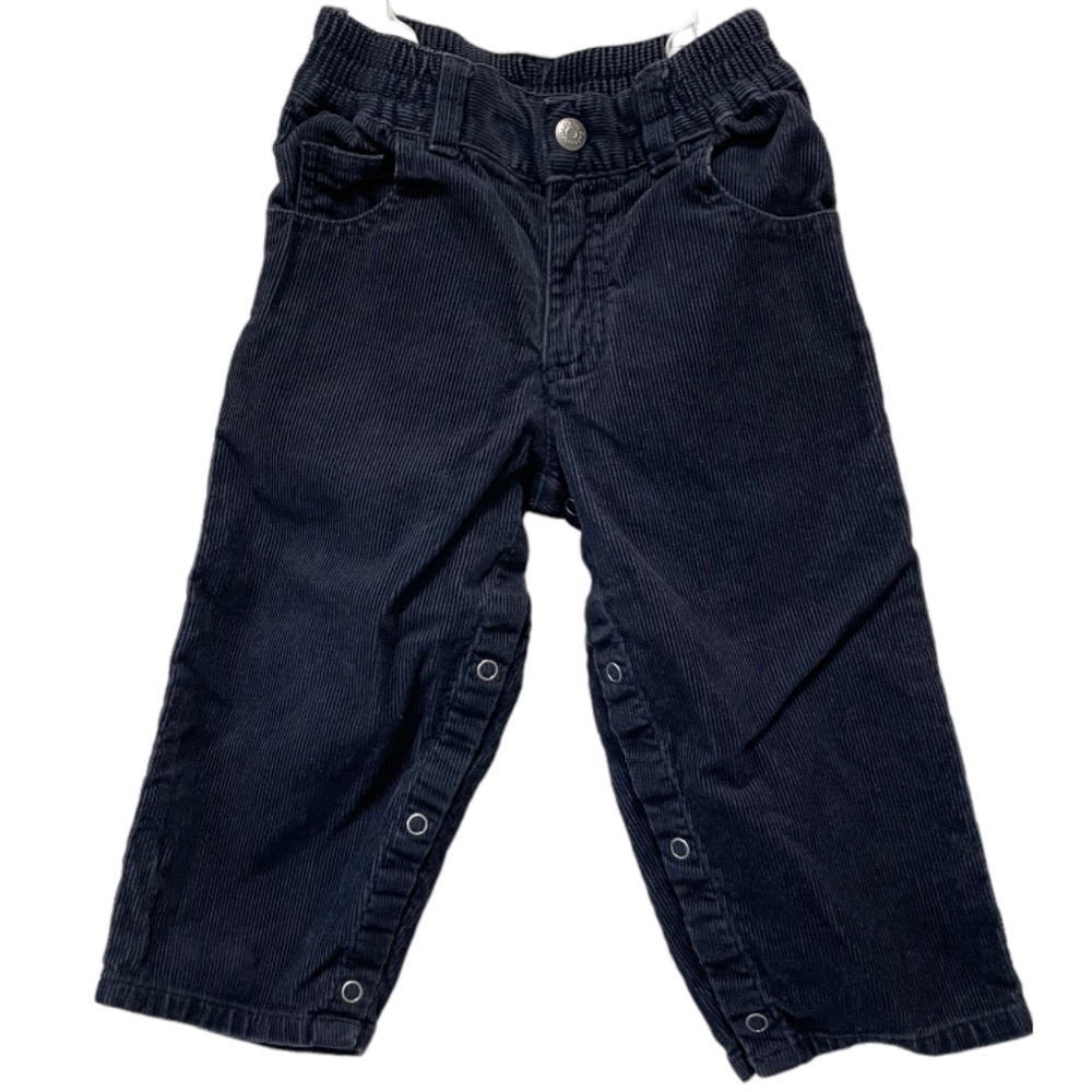 Gap Navy Blue Corduroy Pants with Inner Leg/Diaper Snaps Size 2T